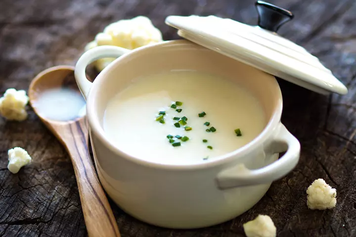 Cauliflower soup for babies