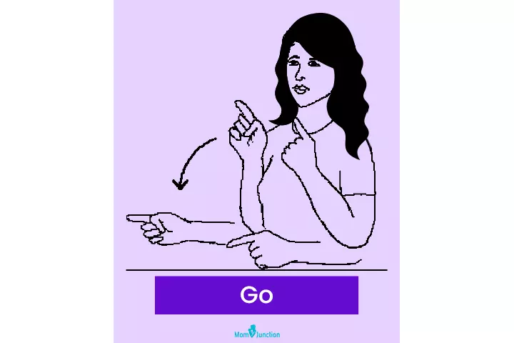 Baby sign language for go