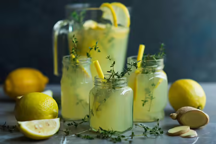 Grilled lemon and thyme lemonade Grilled lemon and thyme lemonade