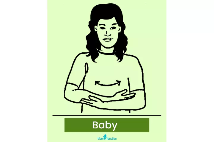 Baby sign language for hold me