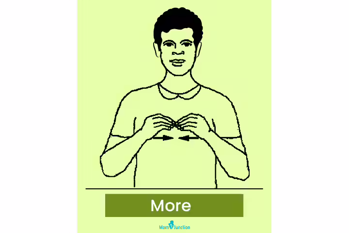 Baby sign language for more