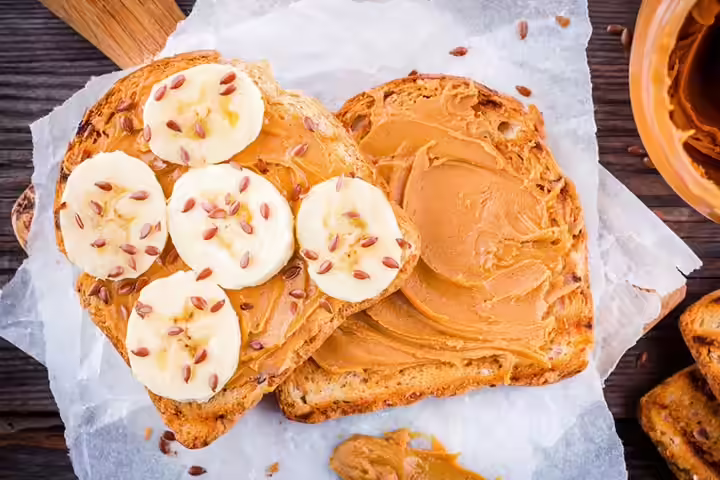 Peanut butter and banana sandwich making with kids Peanut butter and banana sandwich making with kids