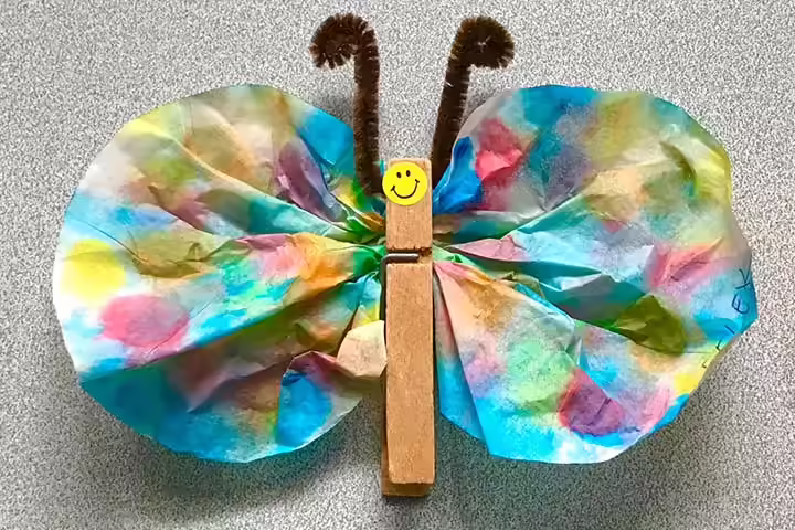 Making a popsicle stick butterfly with pipe cleaner crafts for kids Making a popsicle stick butterfly with pipe cleaner crafts for kids