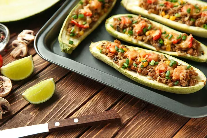 Cooking zucchini pirate boats with kids