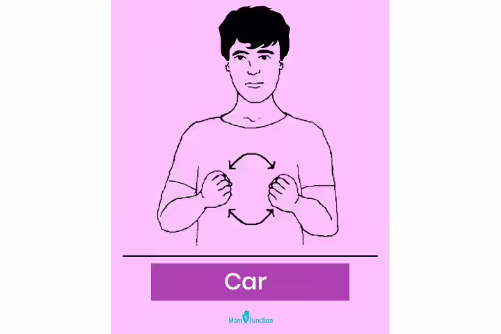 Baby sign language for car