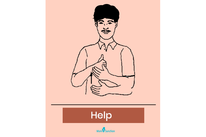 Baby sign language to ask for help