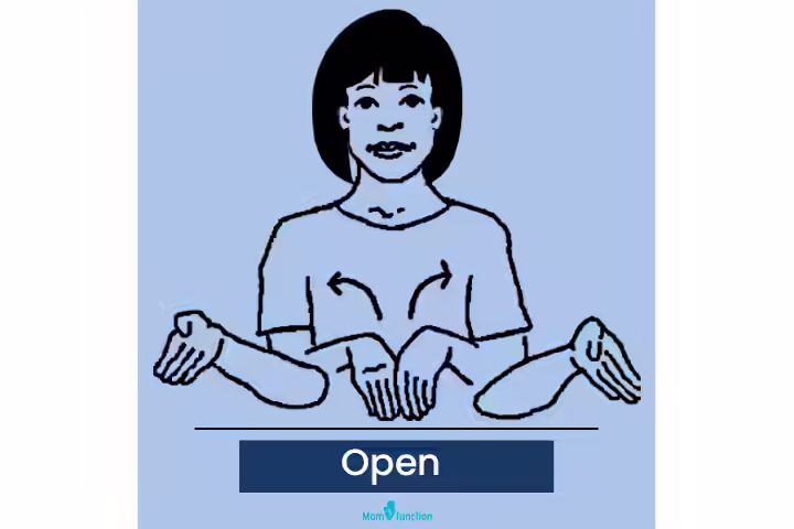 Baby sign language for open