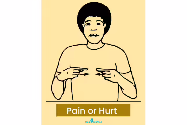 Baby sign language to express pain