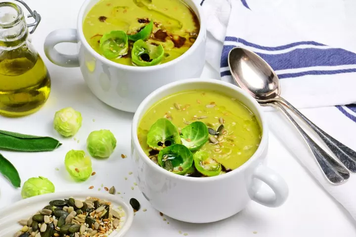 Brussels sprout soup for 6 plus month old babies