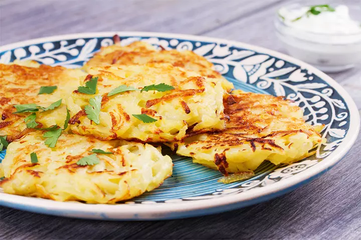 Carrot pancakes for babies