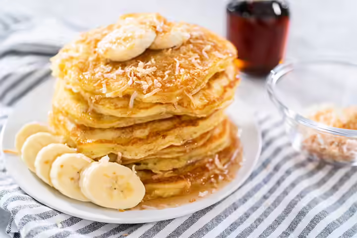 Coconut and banana pancakes for babies Coconut and banana pancakes for babies