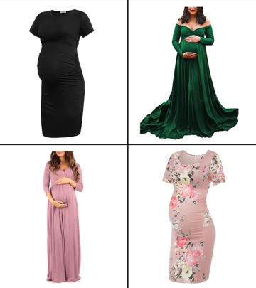 Keep the style quotient up and soaring while being comfortable in these maternity dresses.