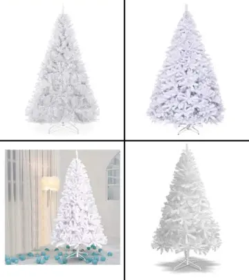 Take your Christmas decorations up a notch with these white trees.