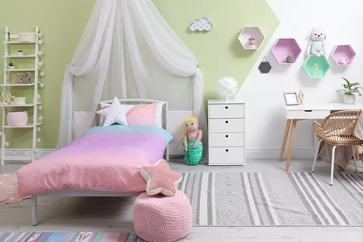 Add a dash of neon, toddler room idea for boys and girls