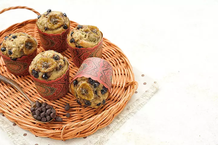 Choco chip vegan muffins for kids