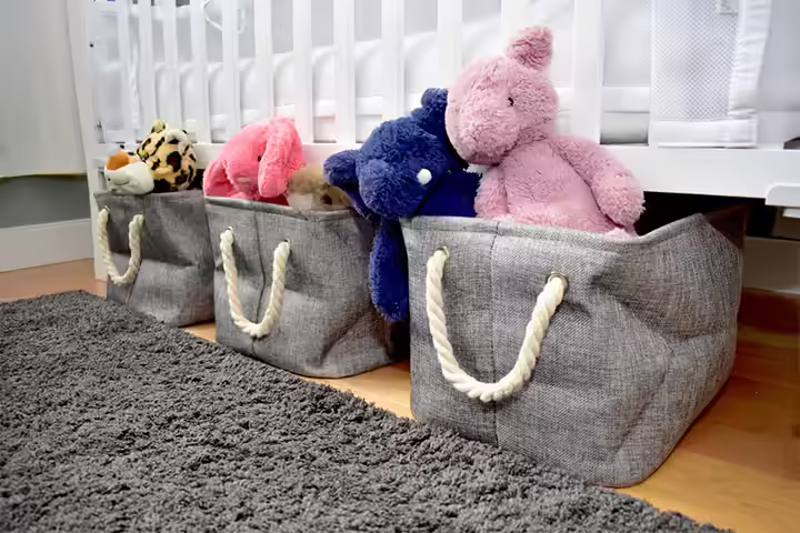 Easily accessible toy stash, toddler room idea for boys and girls Easily accessible toy stash, toddler room idea for boys and girls