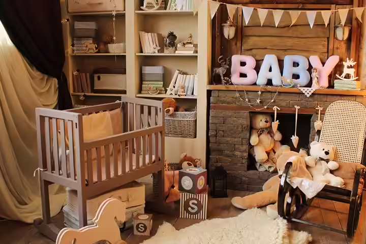 Fireplace toddler bedroom ideas
