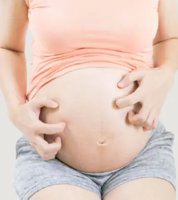 Your growing belly and fluctuating hormones can cause stretched, dry and itchy skin.