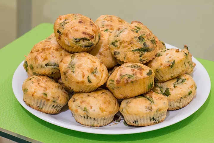 Salmon and chive muffins for kids