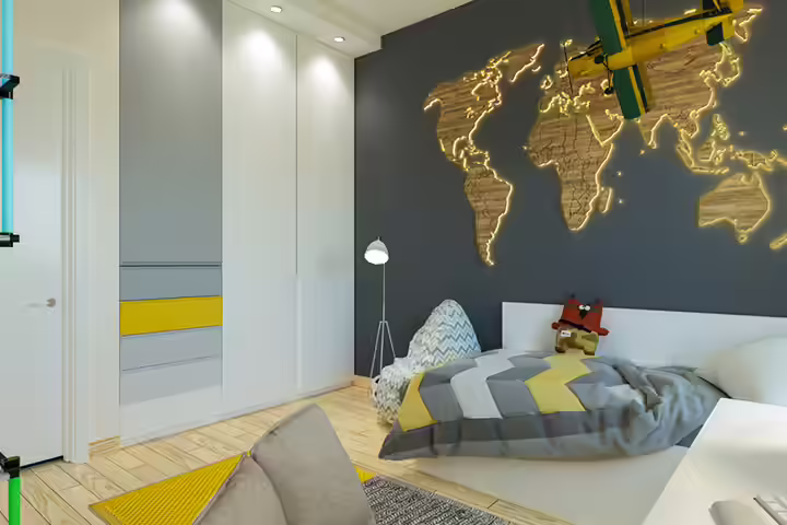 Travel-inspired, toddler room idea for boys and girls Travel-inspired, toddler room idea for boys and girls