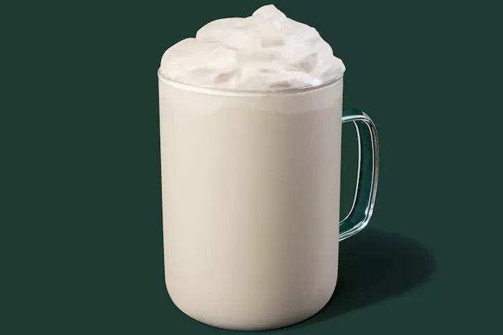 White hot chocolate Starbucks drink for kids