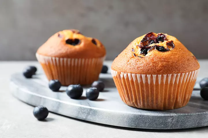 Whole wheat blueberry muffins for kids