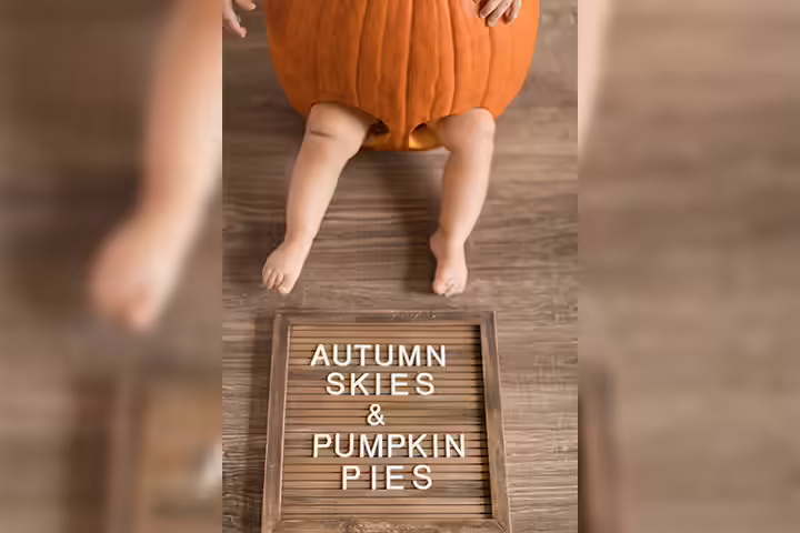 Cute message with baby in a pumpkin pictures Cute message with baby in a pumpkin pictures