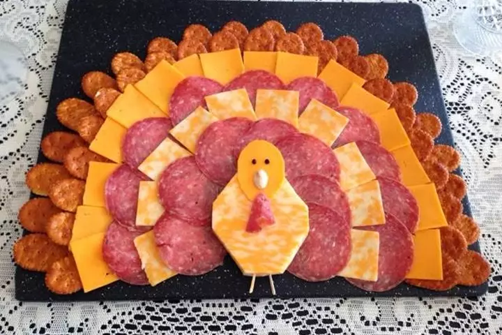 Fun Turkey Shaped Party Tray