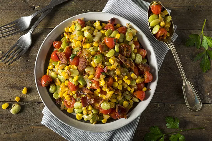 Lima Bean And Corn Succotash