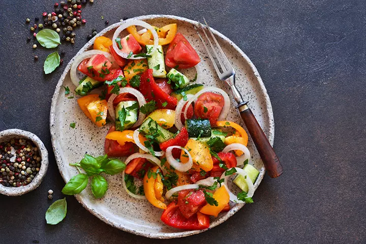 Tomato Pepper Vegetarian Salad