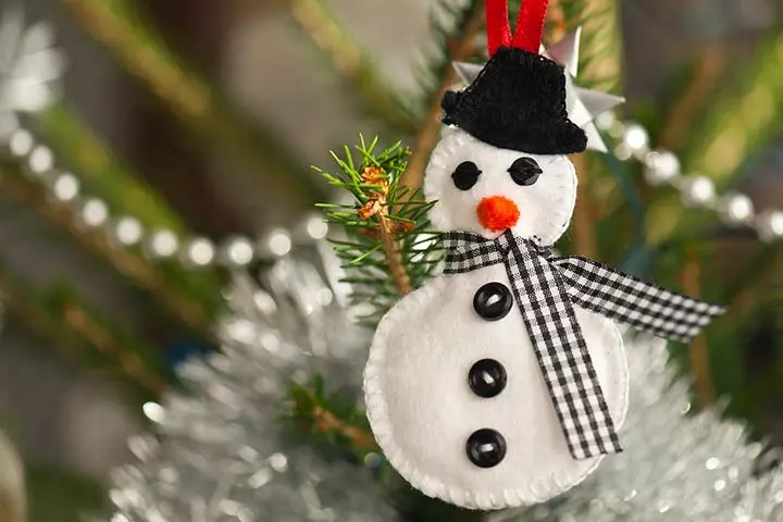 Snowman craft, snow activity for preschoolers