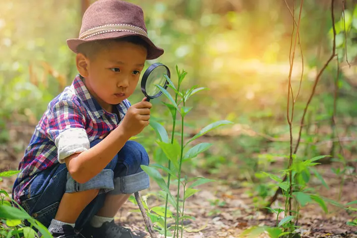 Backyard nature scavenger hunt for toddlers