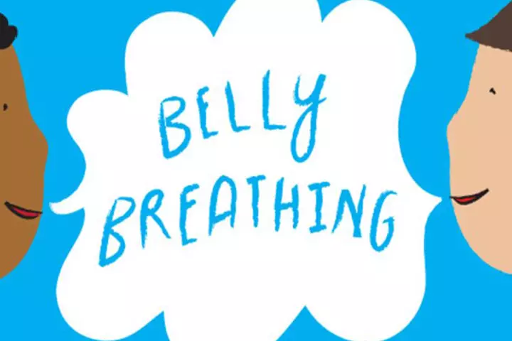 Belly breathing as breathing exercises for kids