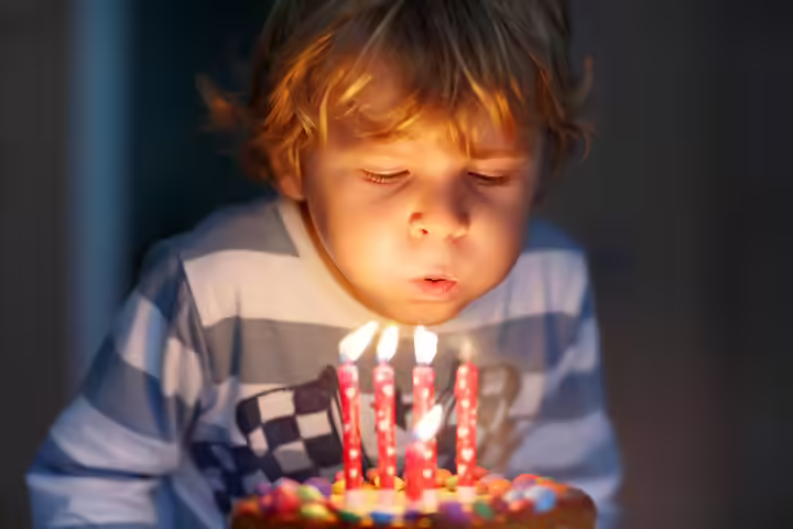 Blowing candles as breathing exercises for kids Blowing candles as breathing exercises for kids