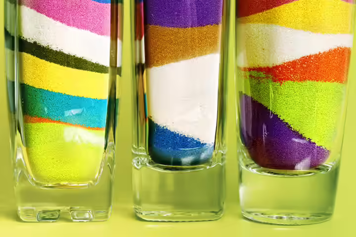 Colored sand rainbow activity for preschoolers Colored sand rainbow activity for preschoolers