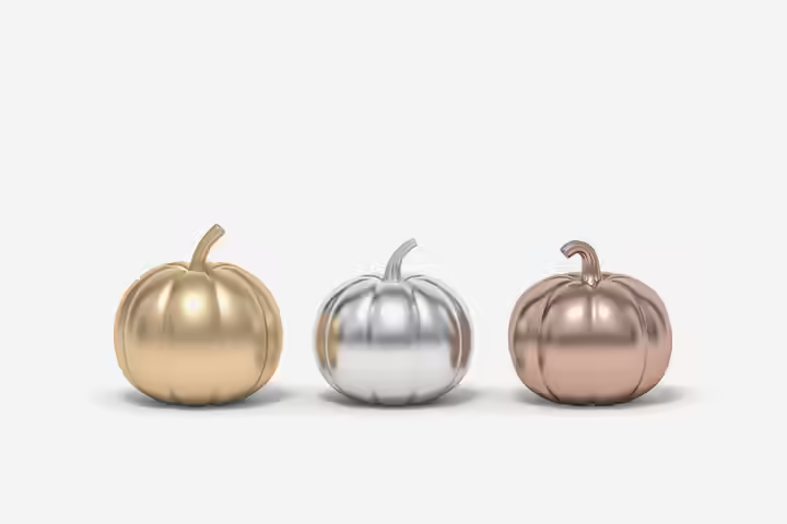Elegant DIY metallic pumpkin painting idea for kids Elegant DIY metallic pumpkin painting idea for kids