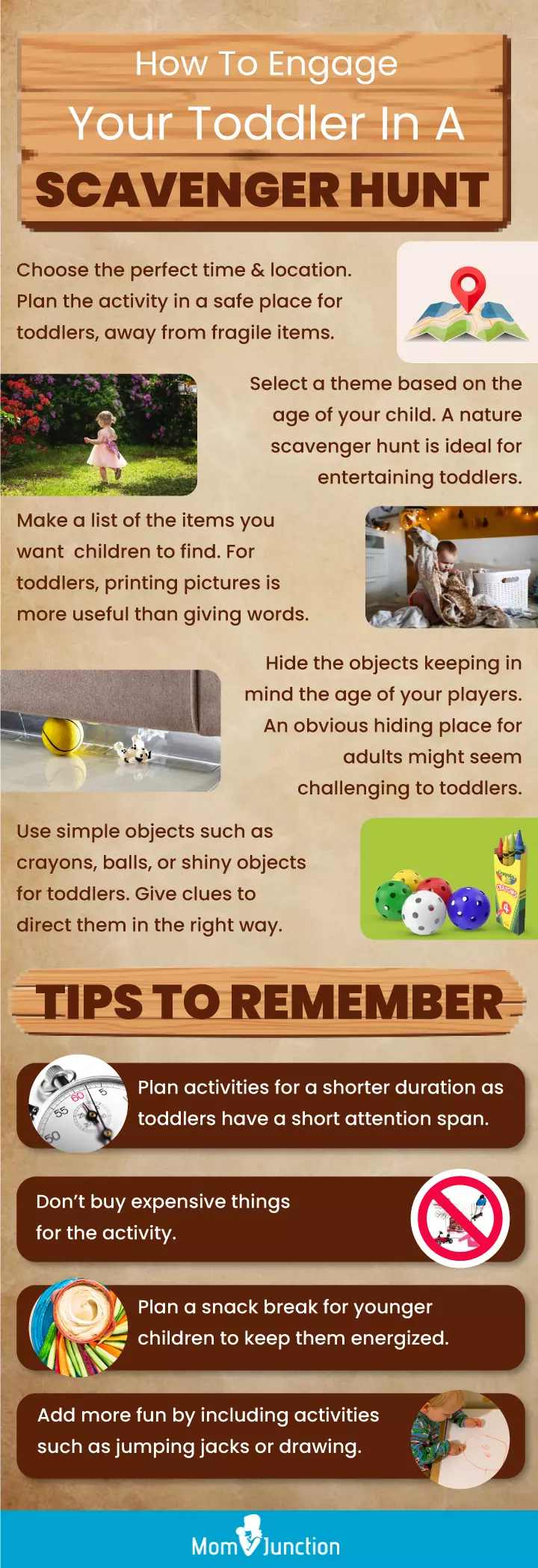 how to engage your toddler in a scavenger hunt [infographic]