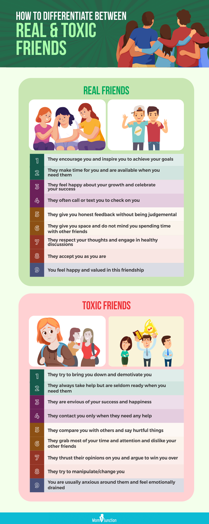 how to differentiate between real & toxic friends [infographic]