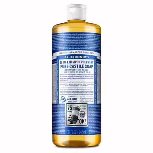 Dr. Bronner’s Hemp Peppermint Pure Castile Liquid Soap