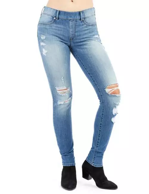 Best Comfortable Jeans For Curvy Women - Skinny Distressed Jeans For Curvy Women