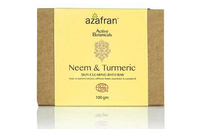 Azafran Organics Neem Turmeric Clear Skin Clearing Bath Bar