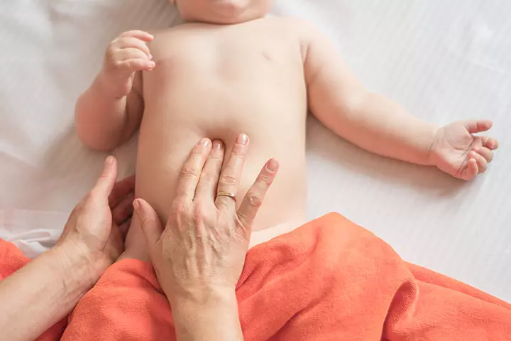 Baby belly massage