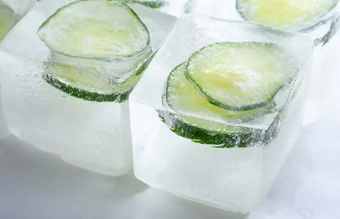 Cucumber Ice Cube in Hindi