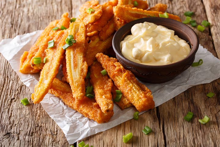 Fried baby corn