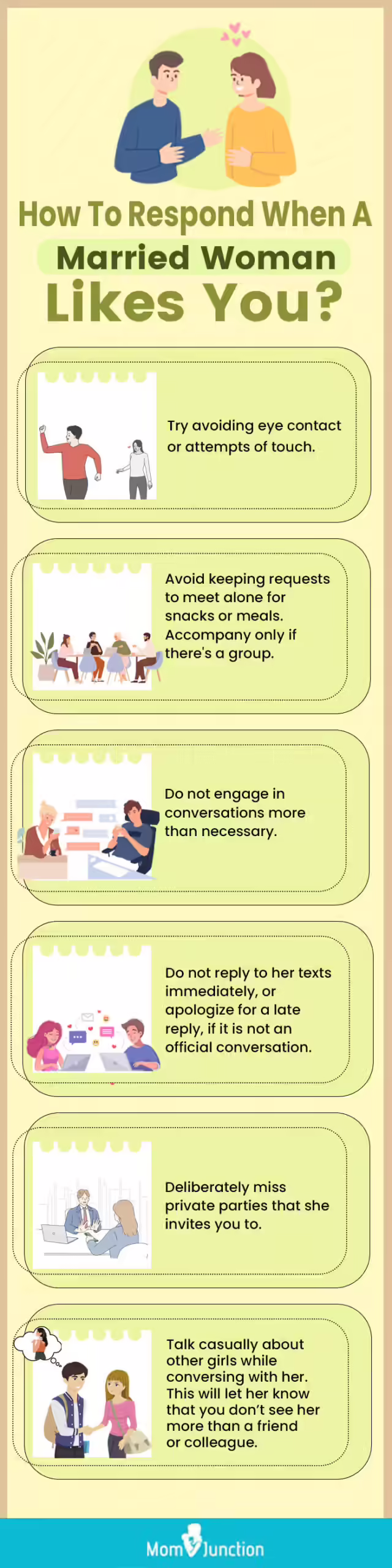 how to respond to the feelings of a married woman (infographic)