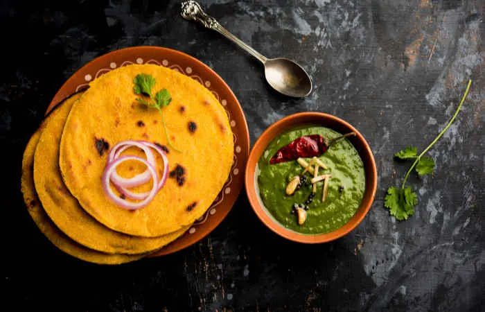 Maize bread and sarson ka saag