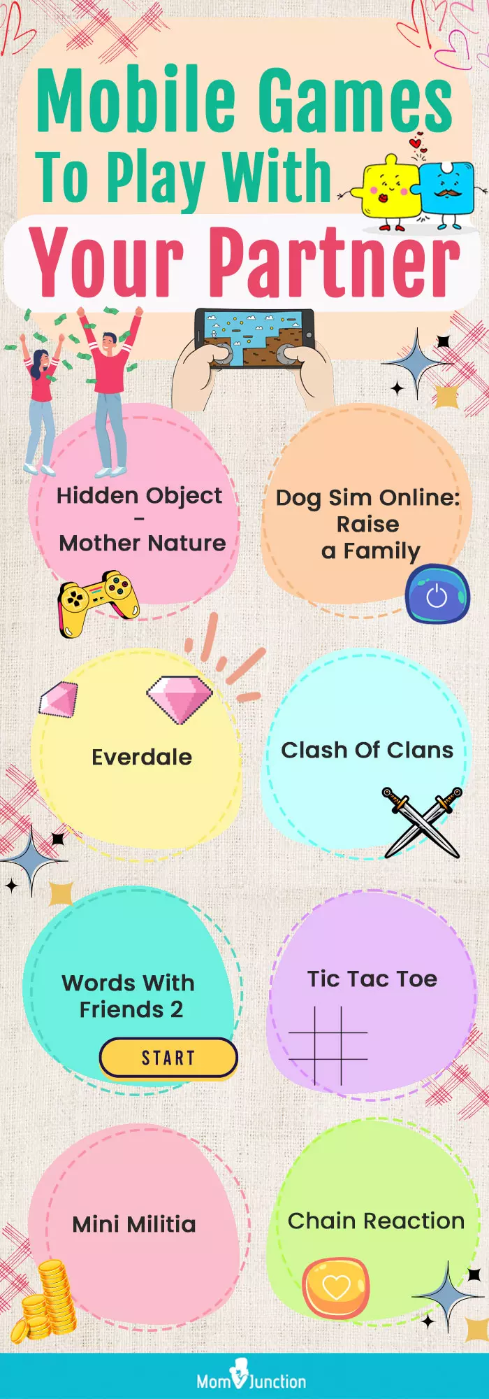 mobile games for couples (infographic)