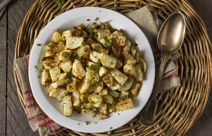 Roasted kohlrabi Roasted kohlrabi