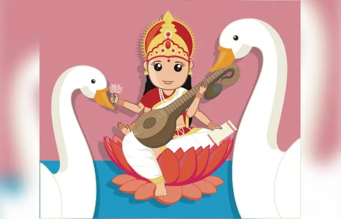 सरस्वती पूजा (वसंत पंचमी) की व्रत कथा |  Saraswati Puja (Basant Panchmi) Ki Katha