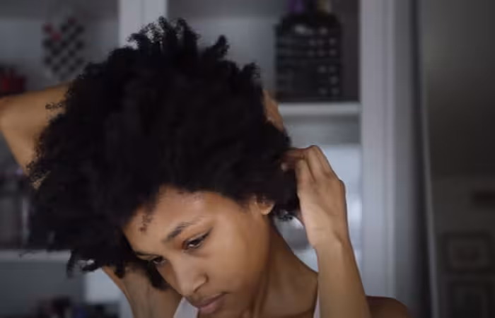 Section your hair after washing for perfect twist out on 4C natural hair